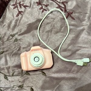 Pink Camera with USB Cable